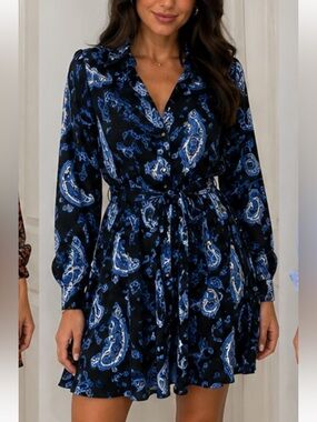 Zara mini blue dress
